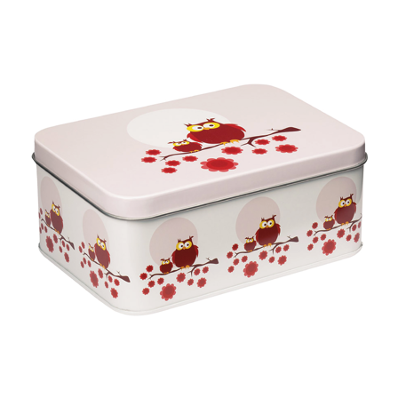 Blafre Matboks i metall, Rosa/hvit, 1 stk.