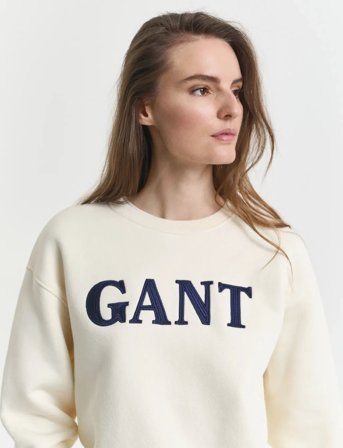 GANT Graphic C-Neck Sweat - Cream - XL/XXL
