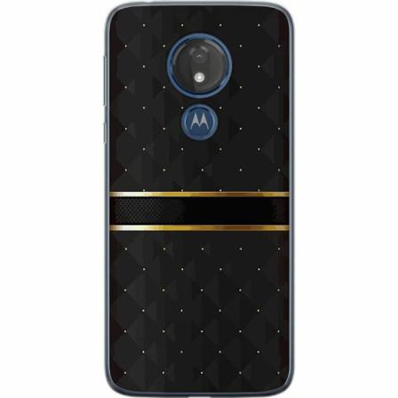 Motorola Moto G7 Power Genomskinligt Skal Golden Stripes