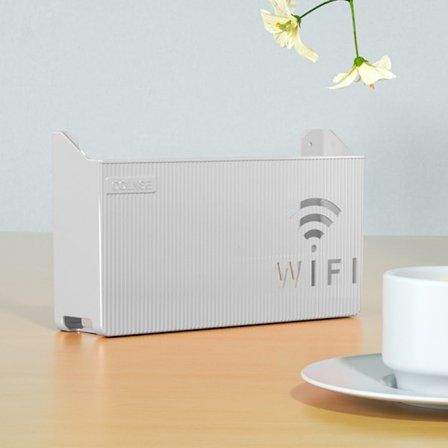 Trådløs Wifi Router Hylle Oppbevaringsboks Veggmontert ABS Organiz