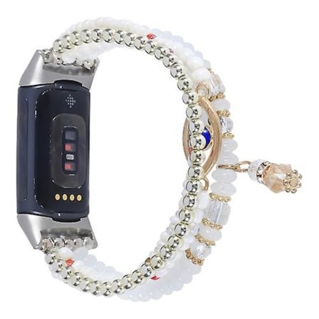 För Fitbit Charge 5 Eye Bead Chain Watch Band