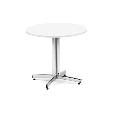 Kantinentisch SANNA, Ø900x720 mm, chrom/weiß