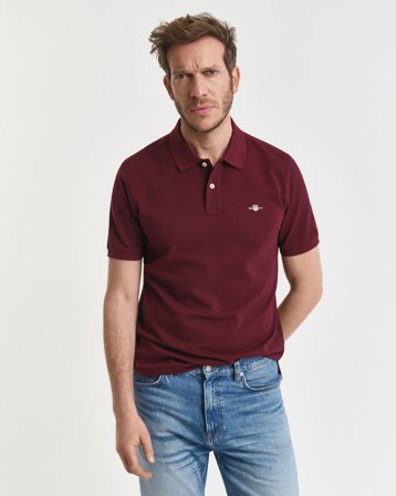 GANT Herren Regular Fit Piqué Poloshirt (XL) Rot