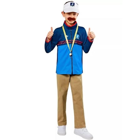 Ted Lasso Pojkkostym Set 7-8 År Blå/Röd/Gul