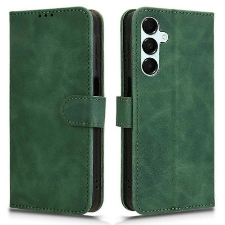 For Samsung Galaxy A16 5G Lærveske Hudfølelse Anti-Fall Lommebok Flip Telefondeksel -[HK]