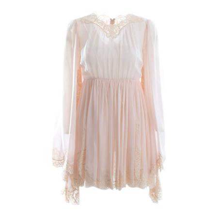 Dolce & Gabbana, Laced Short Dress Różowy, Kobieta, Rozmiar: M