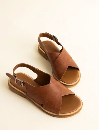 ANGULUS Sandals - Flat - Open Toe - Op - Brown - 31