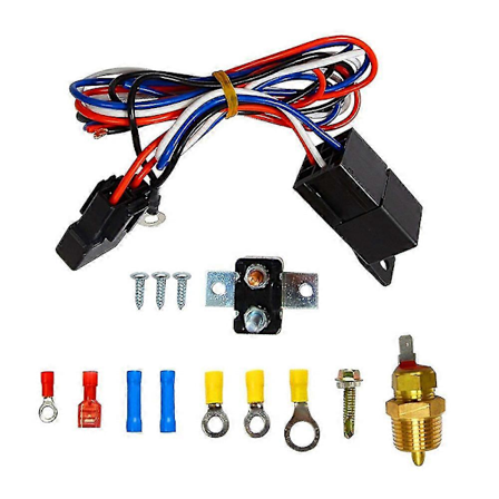 175-185 Grader 40 Amp Motor Elektrisk Kylning Radiator Fläkt Termostat Temperatur Switch Relä Kit