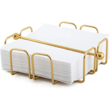 Serviettholder med vektet stang - Messing Gull