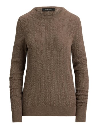 Lauren Ralph Lauren | Pointelle-Knit Cotton-Blend Sweater | XL