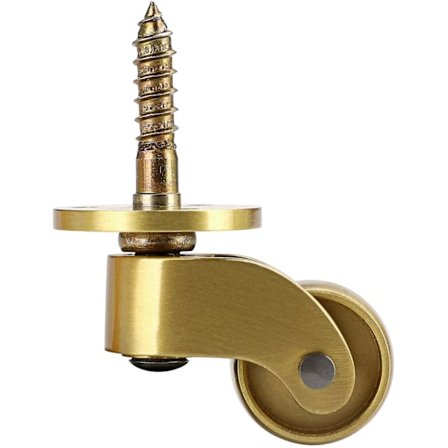 2 st Universal Mässing Rullhjul 360 Grader Rotation Svängbara Hjul