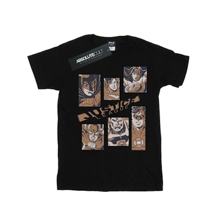 DC Comics Boys Justice League Rectangles T-shirt 7-8 år Svart