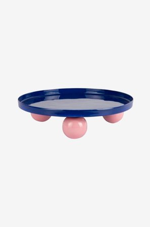 Present Time - Tarjotin Double Funky Round Large - Sininen - Tarjottimet - - Homeroom