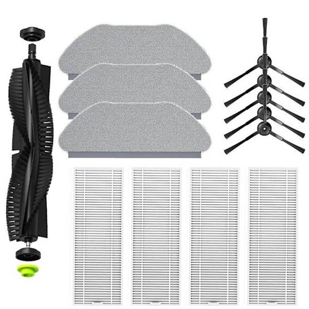 Qihoo 360 S10 X100 Max Robotdammsugare Huvudsidoborste Filter och Mopp Ersättningstillbehör