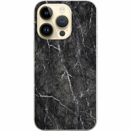 Apple Iphone 14 Pro Genomskinligt Skal Marmor Svart