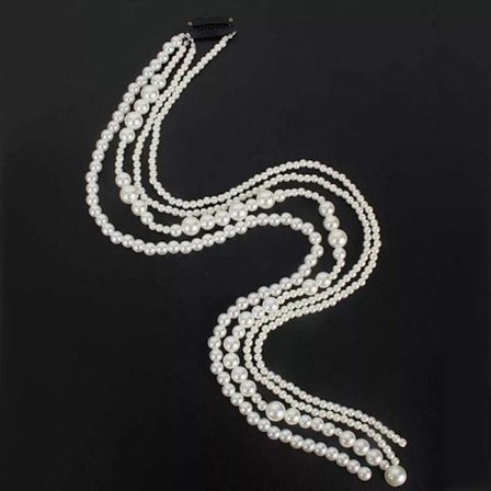 Imitasjon Perle Dusker Hårklemme Dekorativ Perle Hårkjede Hip-hop stil hårdekorasjon for styling