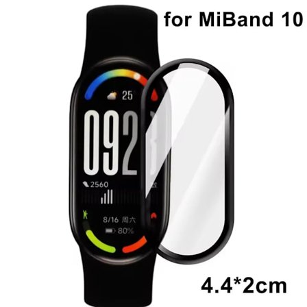 3D Böjd Skyddsfilm kompatibel med Xiaomi Mi Band 10 9 Mjukt Skärmskydd kompatibel med Mi Band 10 MiBand9 Smartband Skyddstillbehör
