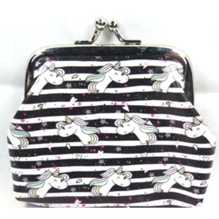 Suntoy Leksaker Börs Plånbok Mynt Purse Unicorn 8cm Zebra Randig