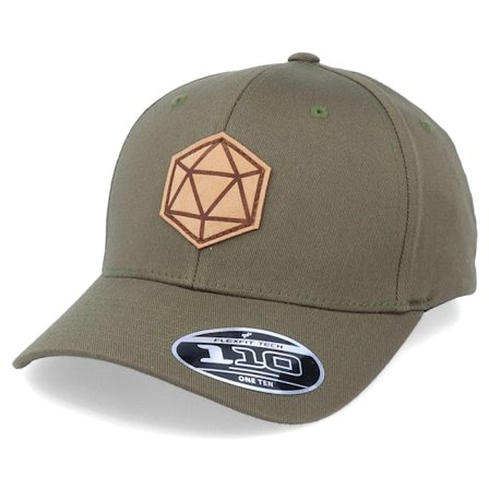 Gamerz - Verde adjustable Gorra - D20 Patch Olive 110 Adjustable @ Hatstore