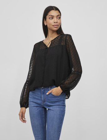 Vila Viedee L/S Top - Noos - Black - 40