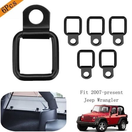 NEUFU 6 kpl Mustat D-renkaat D-laukut Tavarat Jeepille