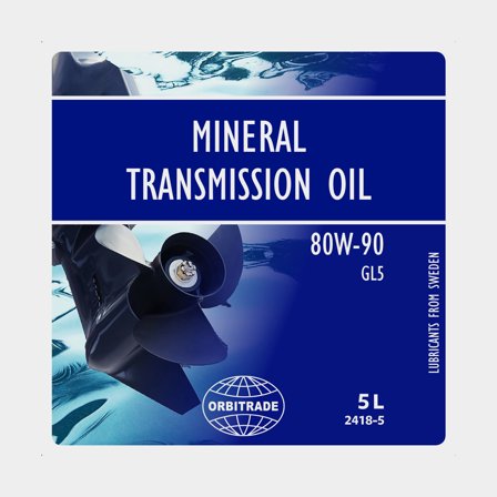 Mineral Gear Oil Orbitrade Mineral Transmission Oil, 80W-90, API GL-5, 5 litres