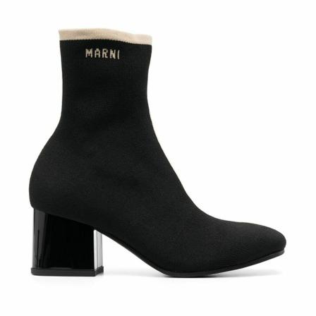 Marni Laarzen , Zwart , Dames , Maat: 38 EU Enkellaarsjes