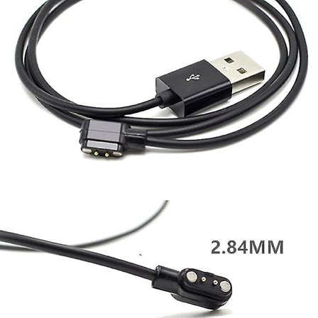 Magnetisk opladerkabel til smartwatch med magnetisk stik 2pin 2,84mm