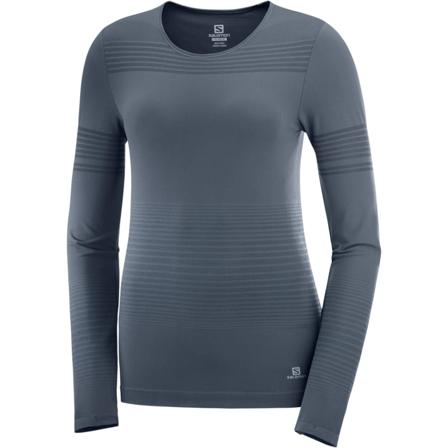 Salomon Women's Elevate Move'on LS Tee Women long-sleeved training tops Grey S