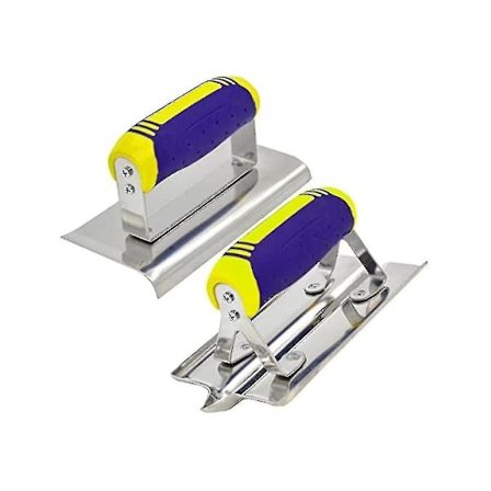 Rostfritt stål betong handkant och spårverktyg set gips stuckatur cement efterbehandling kit-11