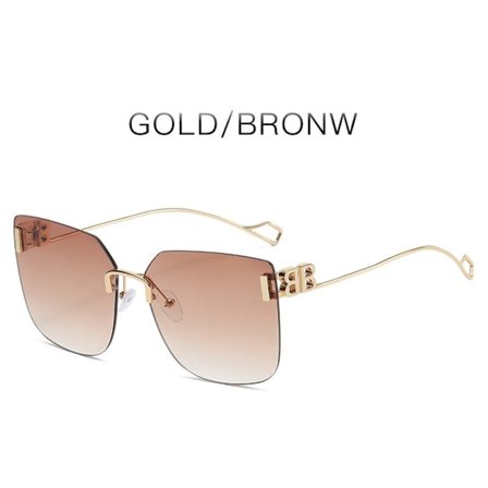 Fashion Dam Sunglasses Gradient Utan Ram Sun glasögon