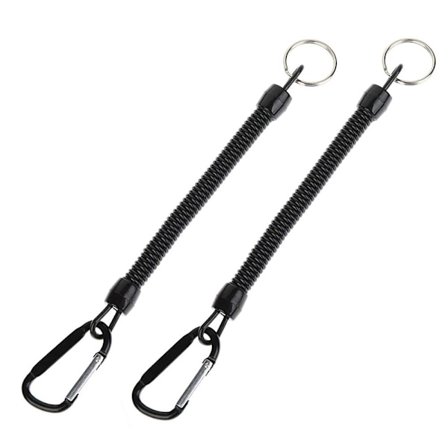 2-pak Nøkkelring - Elastisk snor med krok