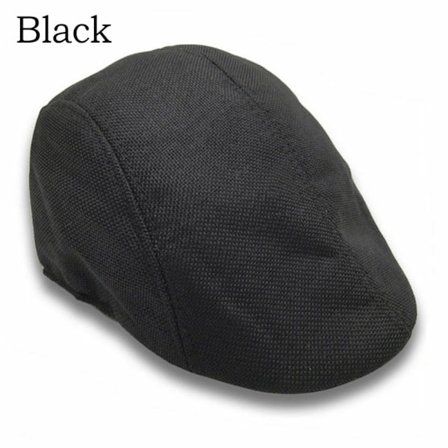Golfcaps for menn, flat caps, SVART
