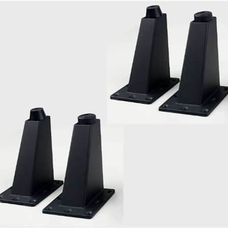 Svart (92mm) 4 stykker justerbare føtter møbelben kjøkkenben