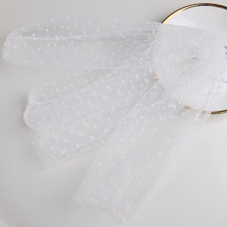 Dot Lace Sock Transparent Mesh Sokker HVIT