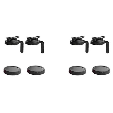 Breda Mason Jar-hällock, 4 st Flip Cap-lock med handtag & 4 st läckagesäkra tätningslock lämpliga för mat