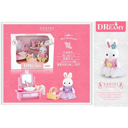 Liten kanin kommode Nydelig scene lek leker simulering modellering barn bursdag gave