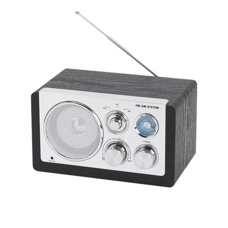 Denver FM/AM-radio med 3,5 mm inngang og klassisk analog funksjon