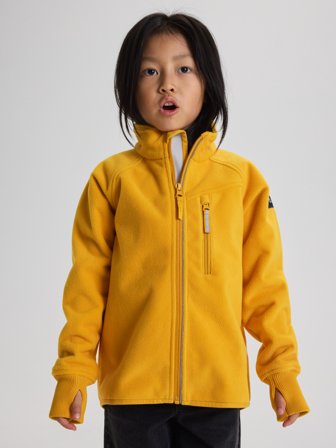 Polarn O. Pyret Vindtät vindfleecejacka - 140 - barnkläder - yellow