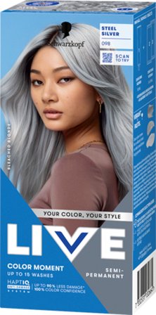 Schwarzkopf LIVE Color Moment 98 Steel Silver (W) 98 Steel Silver, Hår, Hårfarve, Toningsfarve