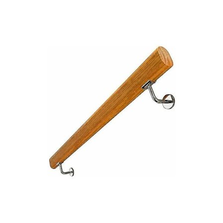 Skridsikker Træhåndliste, Skridsikker Håndliste Gangstøtte Stænger Til Indendørs Loft, 2 Rustfrie Stålbeslag (størrelse: 30 Cm , K8jnjmx6