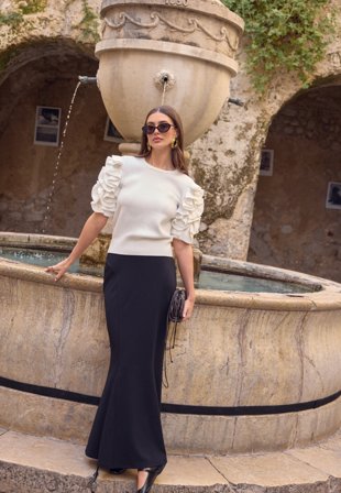 Bubbleroom - Mermaid Maxi Skirt - Black - Kläder