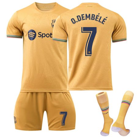 22-23 Barcelona jalkapallopaita Messi No. 10 No. 9 Lewandowski 8 Pedri 17 Aubameyang paita lasten puku