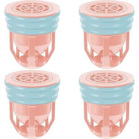 Golvbrunn Core, Anti-Hår Siphon Dusch Galler, PVC Golvbrunn, Golvbrunn Med Filter Sil, 4 St, Rosa