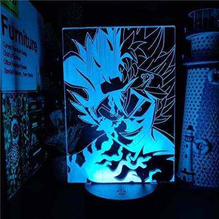 HSYPS Black Clover Asta Figur Anime 3D-lampa LED Illusion Ni
