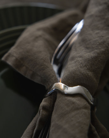 By On Serviettring Anna Sølv 4stk