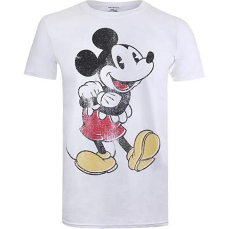 Disney Mus Mickey Mouse Vintage T-shirt Xl Vit/svart/röd