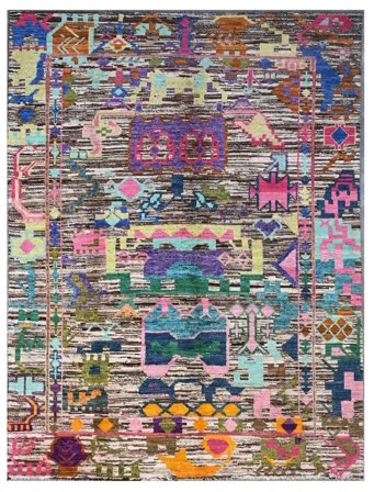 179X248 Tapis Berbère Colourful Moderne Rouge Foncé/Noir (Laine, Afghanistan) Carpetvista