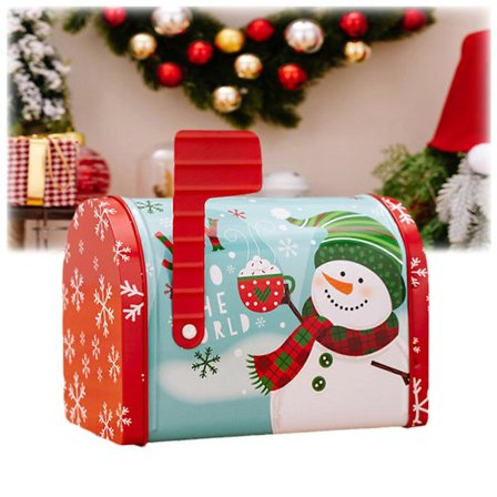 Jul ren presentförpackning, julkakburkar dekoration, godisburkar, tomma burkar, kakburkar, godis, choklad snacksbox, godisburk (A)