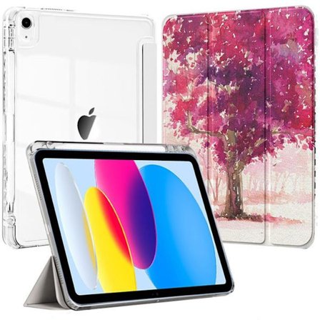 Beskyttelsesskal - E.F.Connection - til iPad A16 (11") - Træmønster - Stylusholder - Hård PC